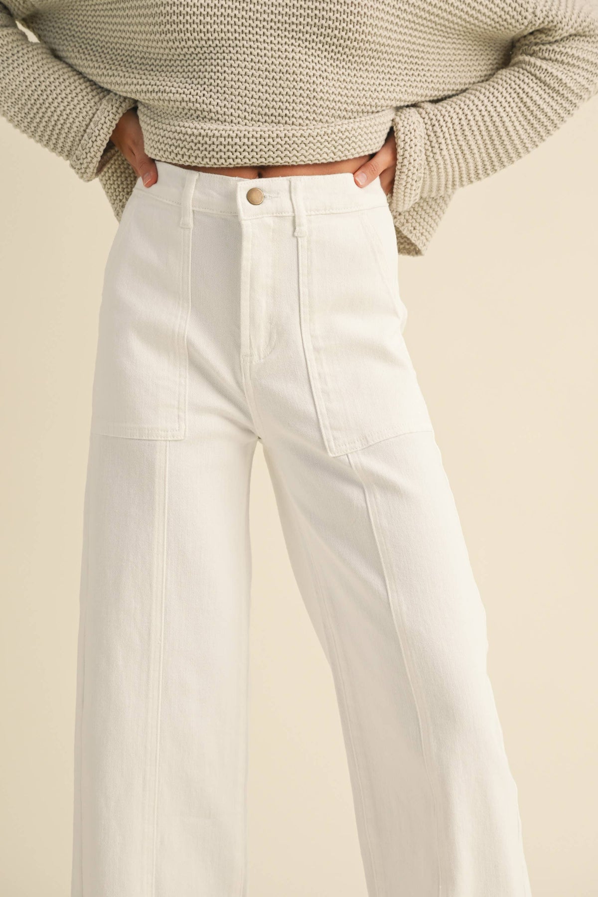 PANELED STRETCH PANTS