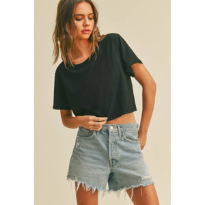 Blank Short Crop Tee