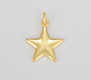 Gold Filled Dainty Star Charm Pendant, CP1590