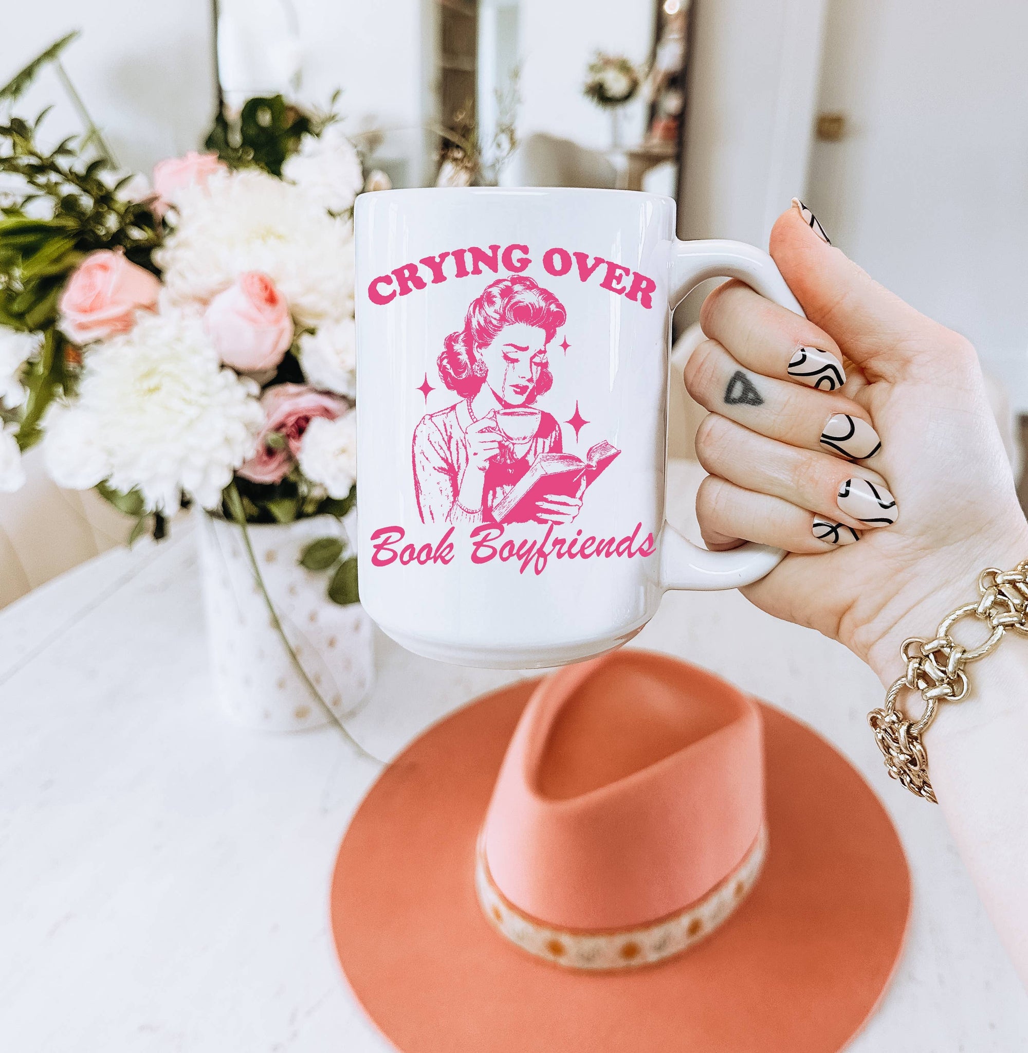 Crying Over Book Boyfriend Mug