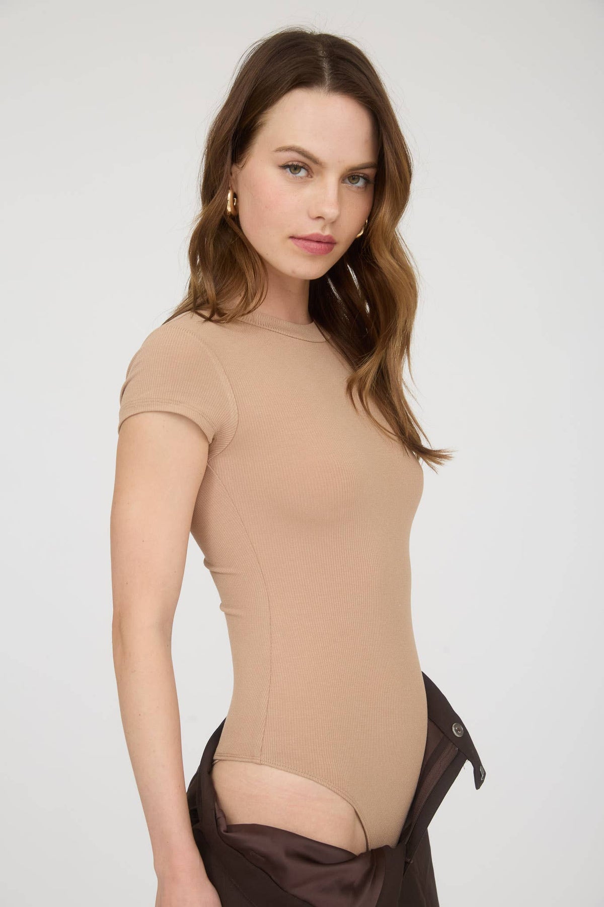 SHORT SLEEVE KNIT BODYSUIT