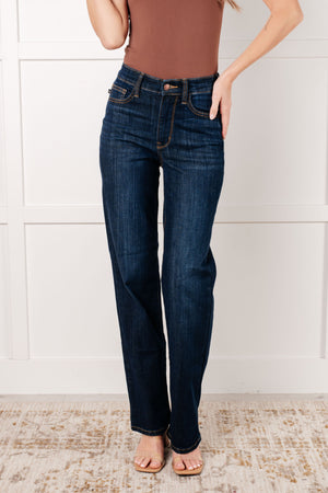 Alain high rise straight jean Judy blue