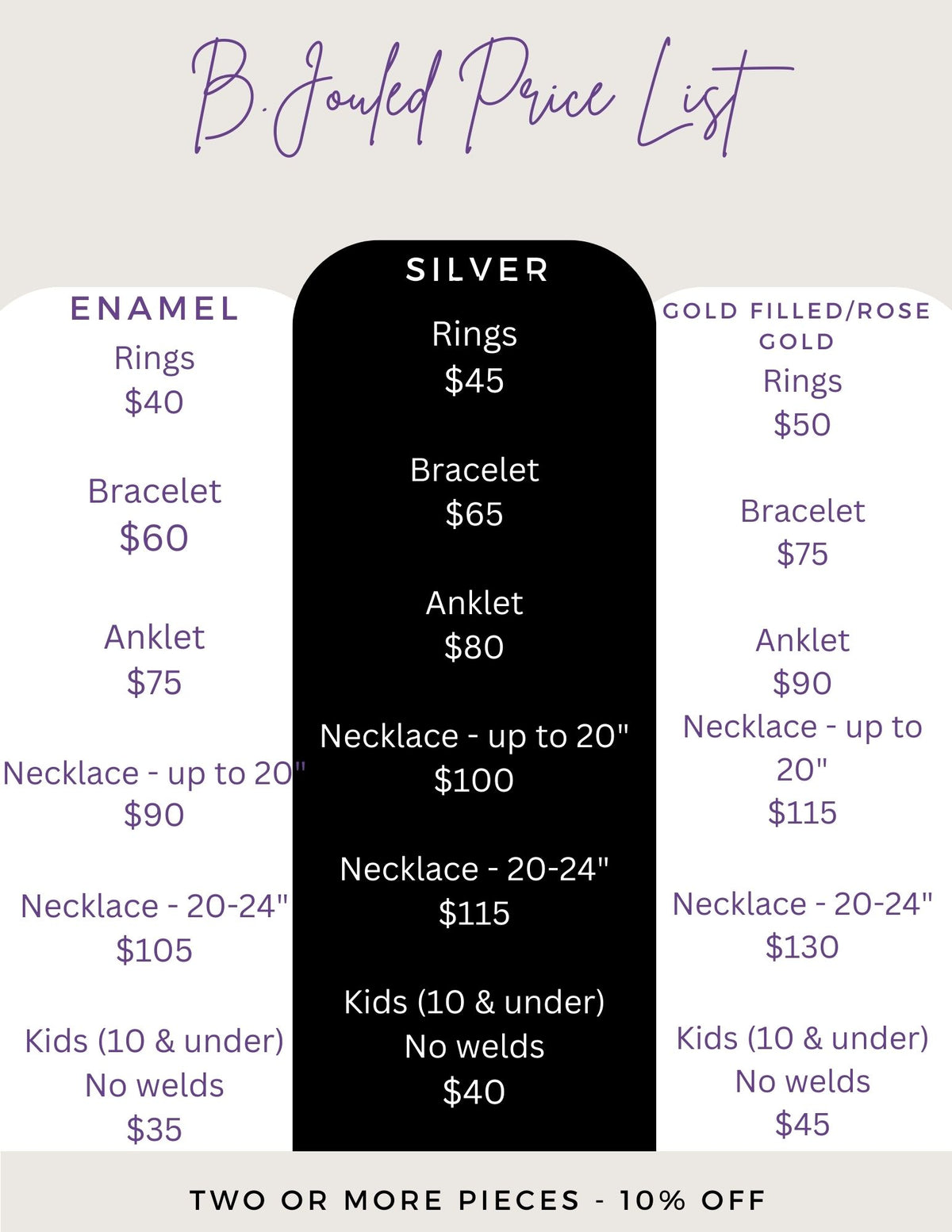 Permanent Jewelry Appointment