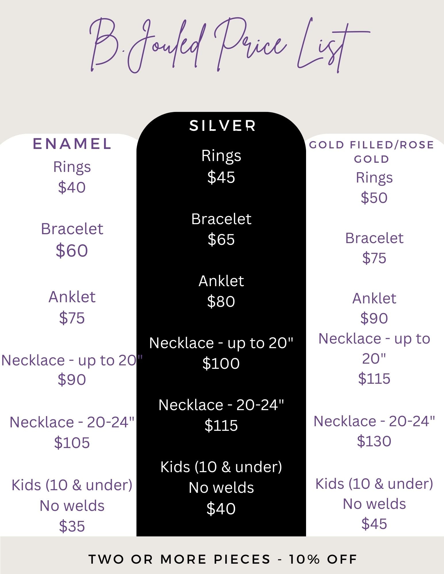 Permanent Jewelry Appointment