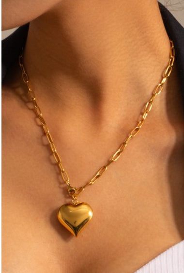 18k SS Heart Pendant