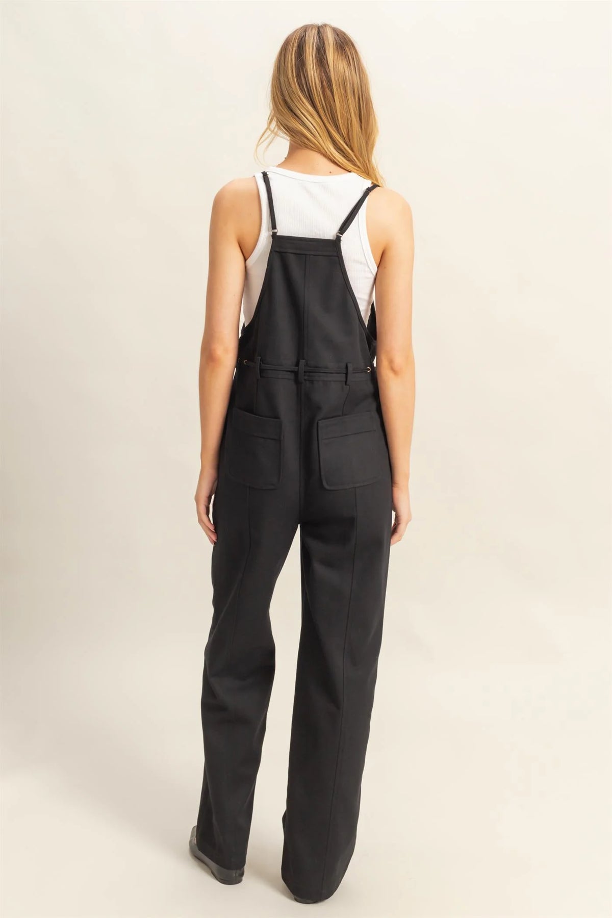 Front Button Washed Twill Overall