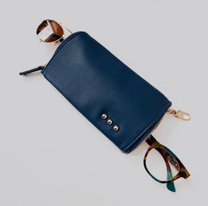 Navy glasses case