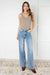 Melia High Rise Side Seam Detail Wide Leg Jeans