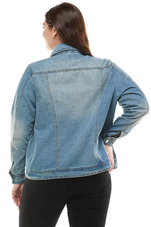 Medium was plus size denim jacket