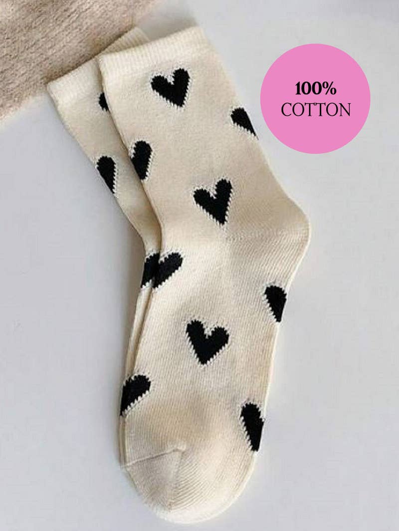 ",,...._ HEART CASUAL SOCKS