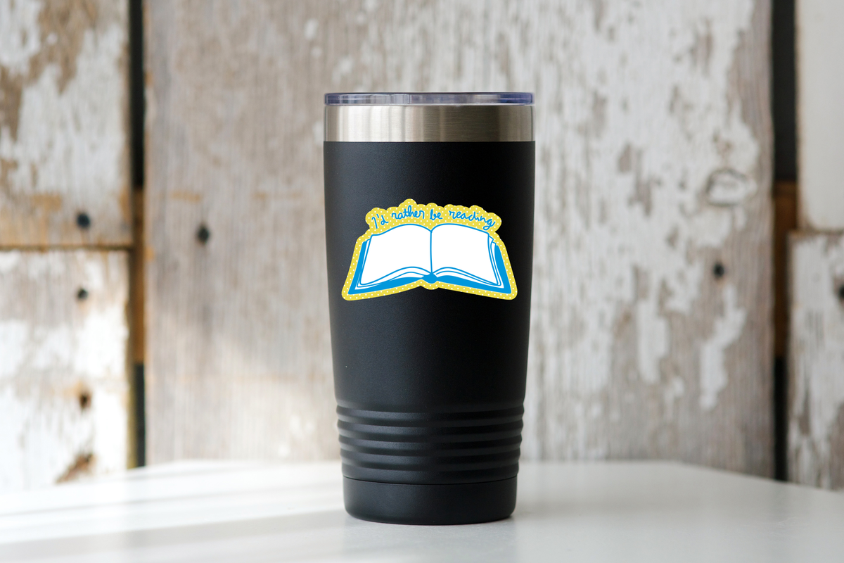 I'd Rather Be Reading Sticker - book shop, books, bookstore