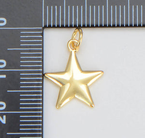 Gold Filled Dainty Star Charm Pendant, CP1590