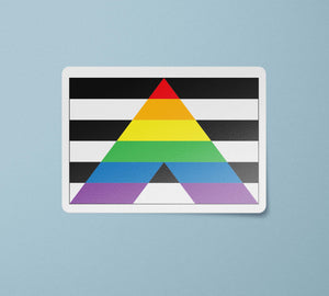 LGBT Ally Pride Flag Sticker | Straight Pride Decal