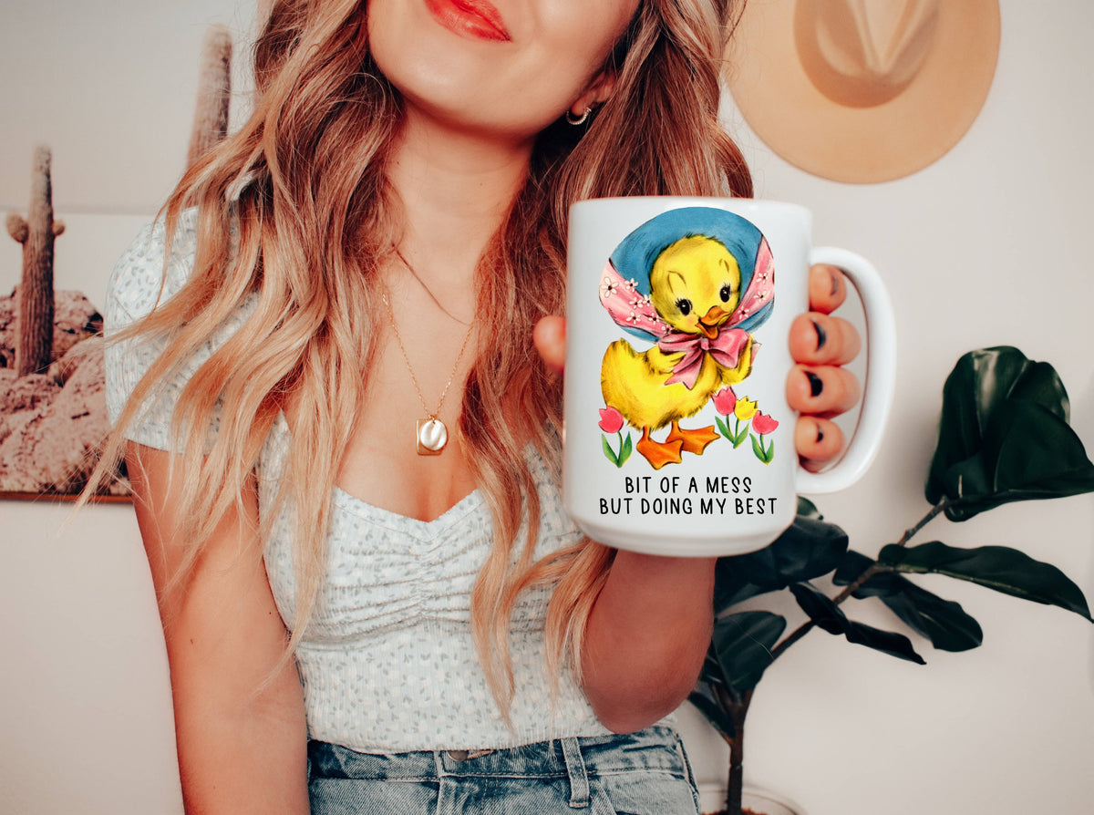 Bit of a Mess But Doing My Best Retro Mug
