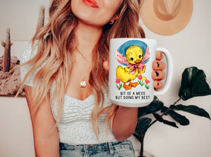Bit of a Mess But Doing My Best Retro Mug