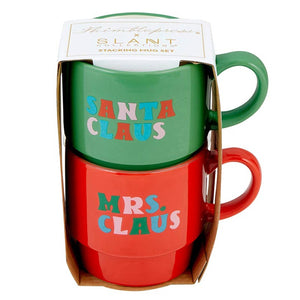 Stacking Mugs Set-Mrs/SantaS/2