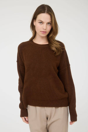 SOLID CREWNECK KNIT SWEATER