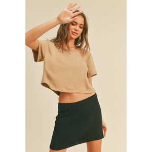 Blank Short Crop Tee