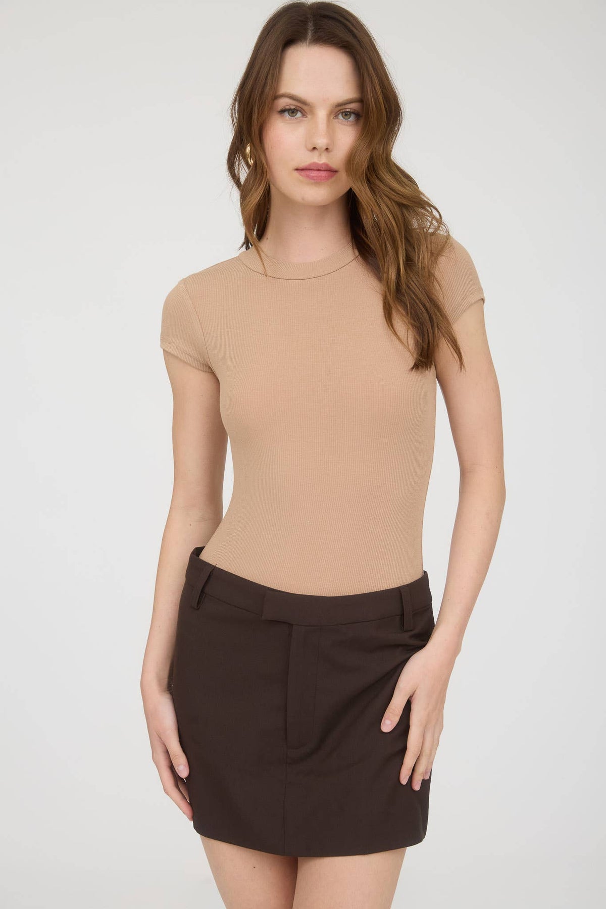 SHORT SLEEVE KNIT BODYSUIT