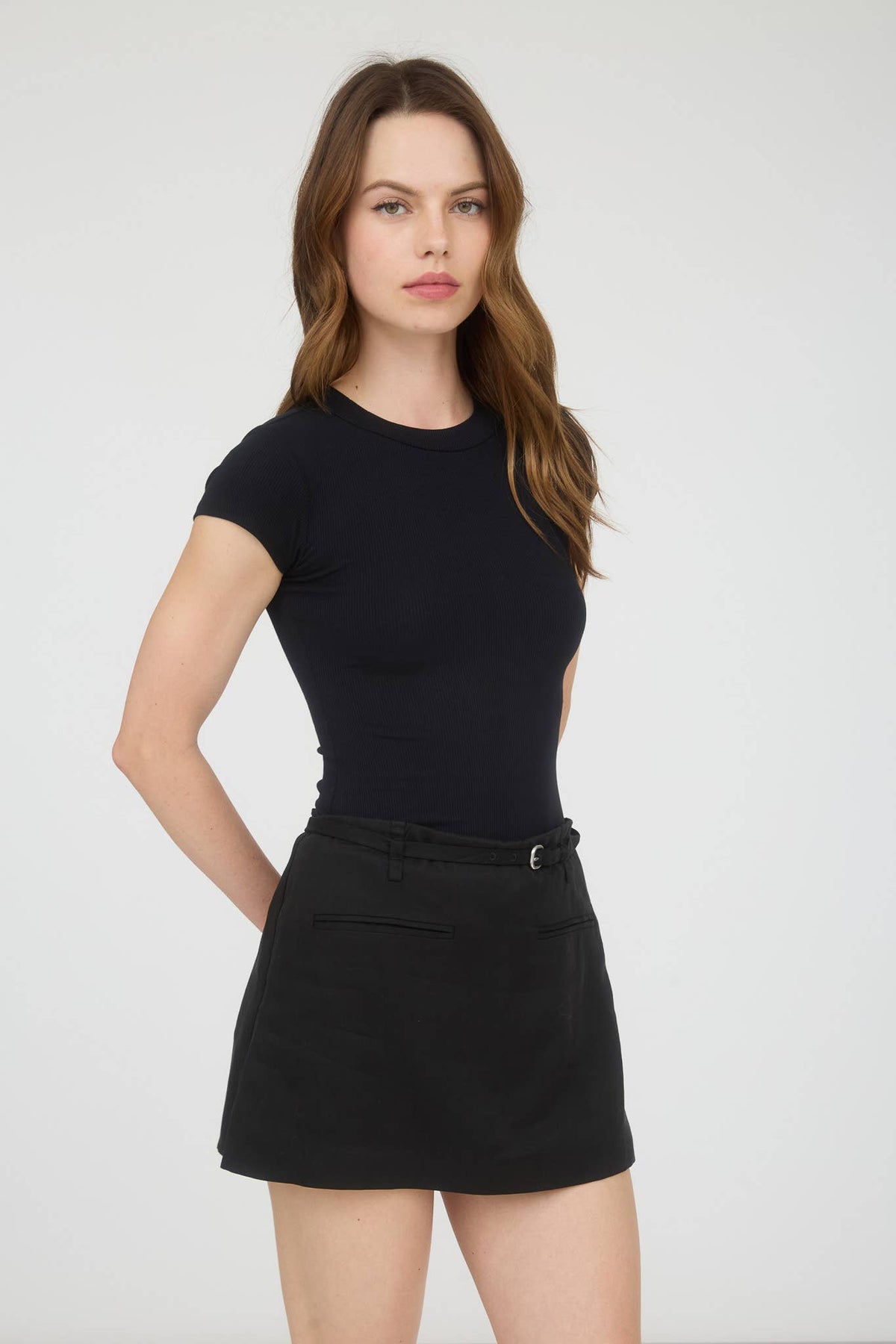 SHORT SLEEVE KNIT BODYSUIT