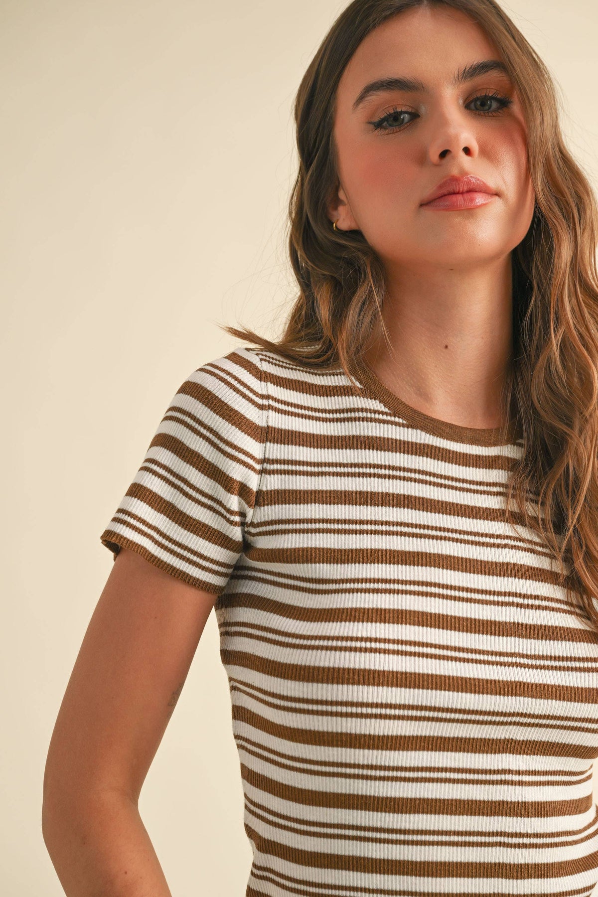 STRIPED KNITTED TOP