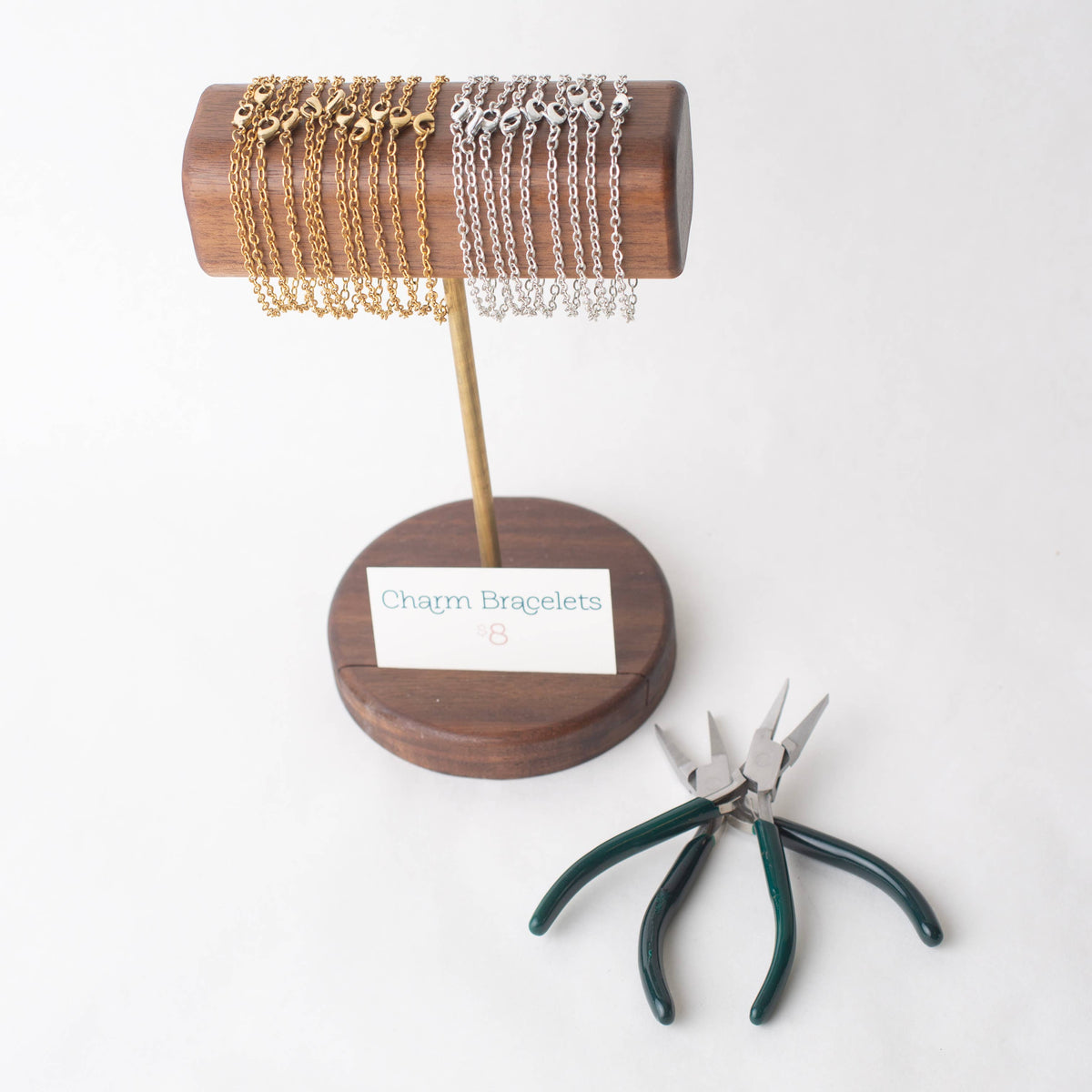 *Jewelry Bar* Dainty Charm Bracelet Pre-Pack w/ Display