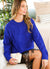 For the Love long sleeve textured sweater - Pasque Boutique