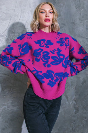 Pink floral sweatshirt - Pasque Boutique